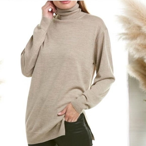 IRO Armo 100% Wool Lightweight Turtleneck Sweater in Size Medium - Picture 2 of 6